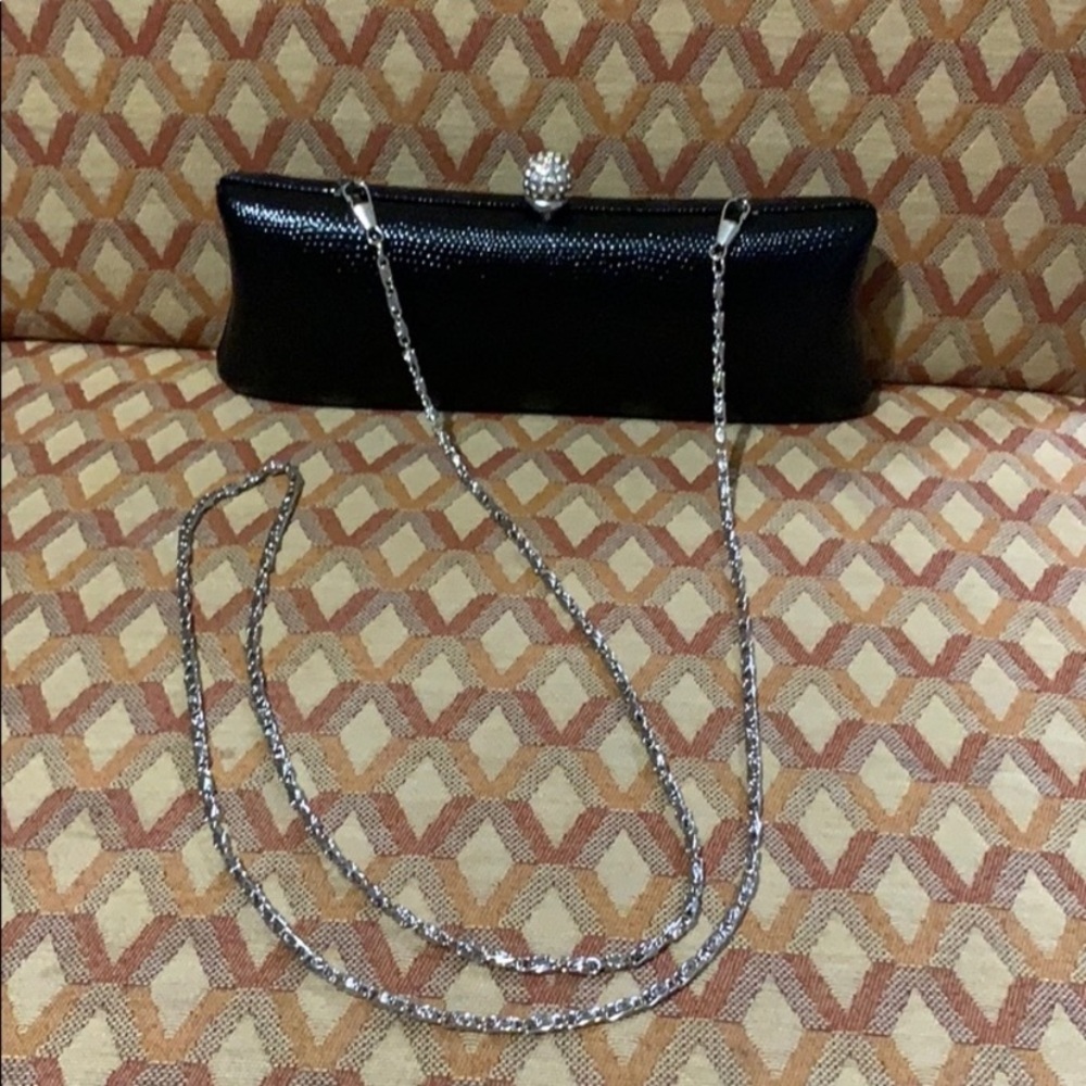 Black Elegant Hard Clutch Bag